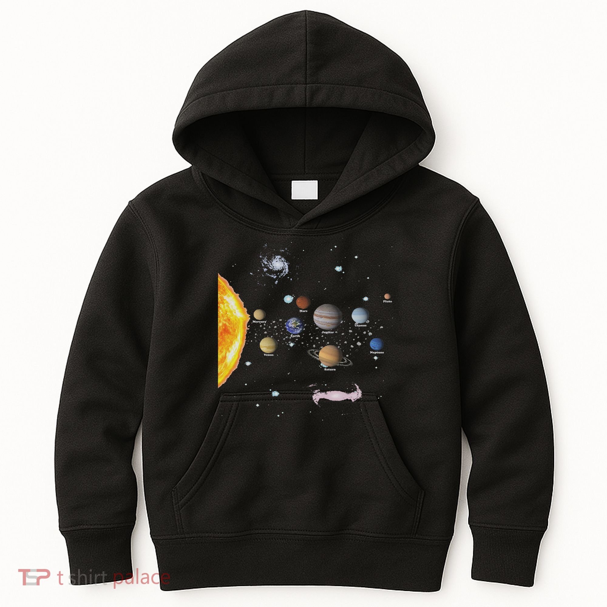Stem Realistic Space Solar System Kids Hoodie