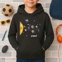 Stem Realistic Space Solar System Kids Hoodie thumb 2