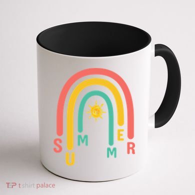 Summer Rainbow Sunshine Cute Coffee Mug back