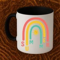 Summer Rainbow Sunshine Cute Coffee Mug thumb 2