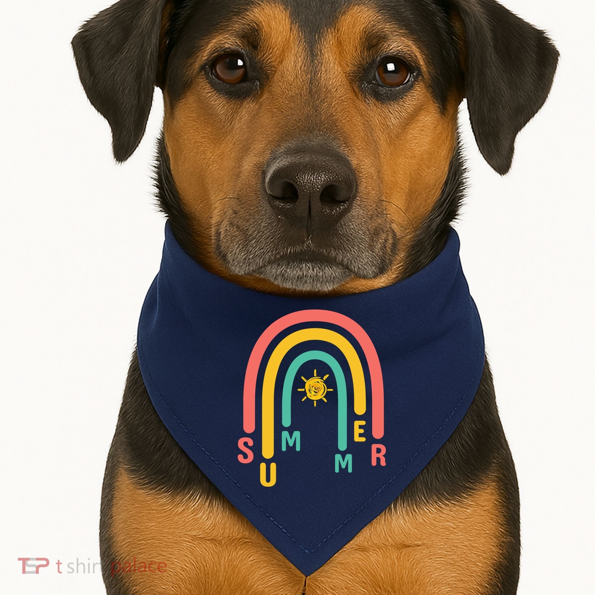 Summer Rainbow Sunshine Cute USA-Made Doggie Bandana