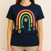 Summer Rainbow Sunshine Cute T-Shirt thumb 4