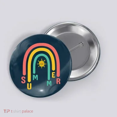 Summer Rainbow Sunshine Cute Button