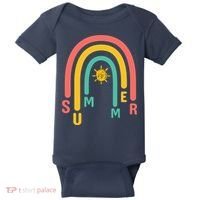 Summer Rainbow Sunshine Cute Baby Bodysuit thumb 0