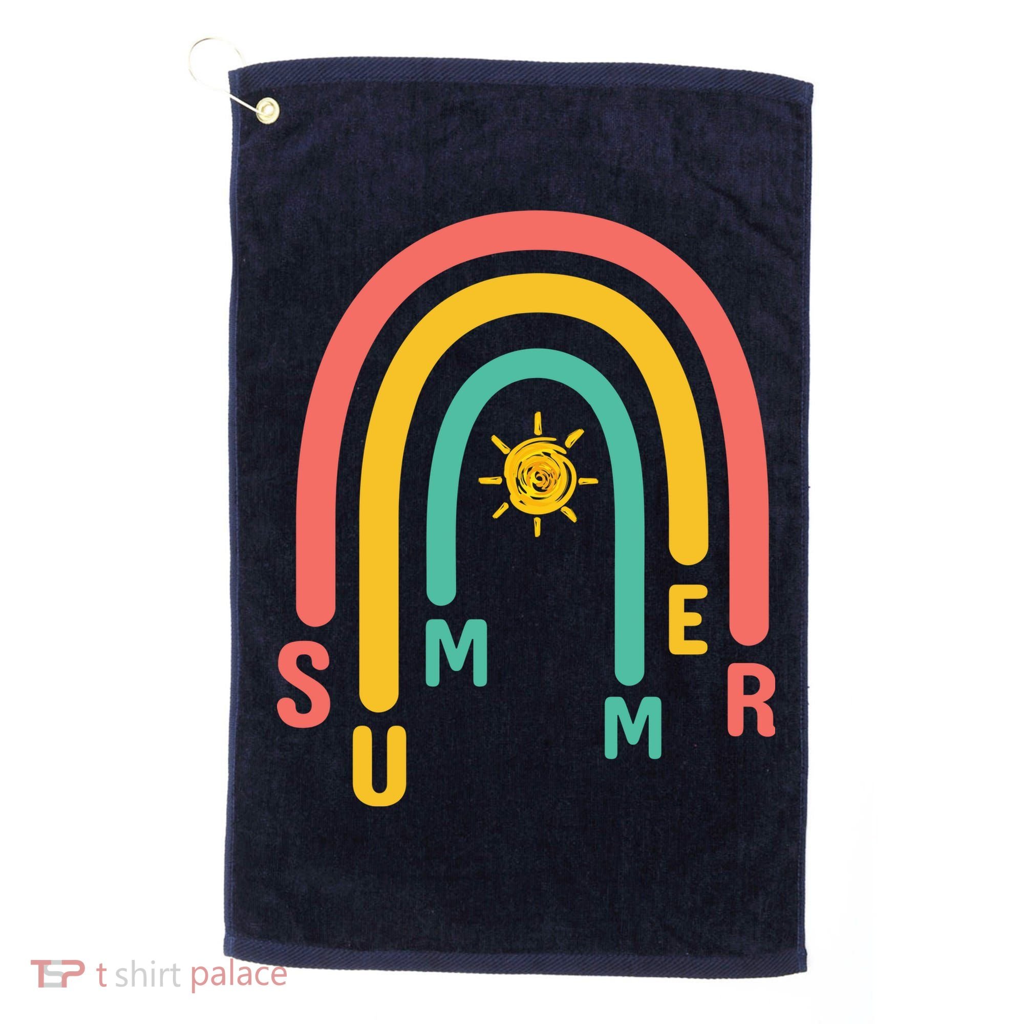 Summer Rainbow Sunshine Cute Golf Towel