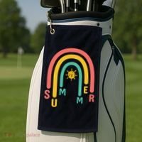 Summer Rainbow Sunshine Cute Golf Towel thumb 2