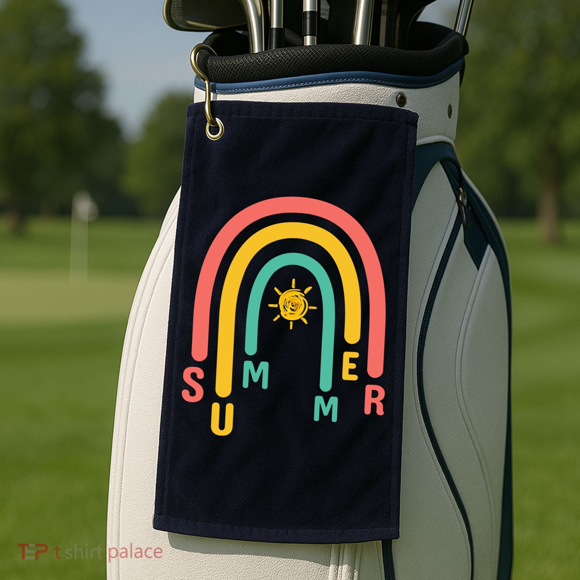 Summer Rainbow Sunshine Cute Golf Towel