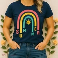 Summer Rainbow Sunshine Cute Women's T-Shirt thumb 2