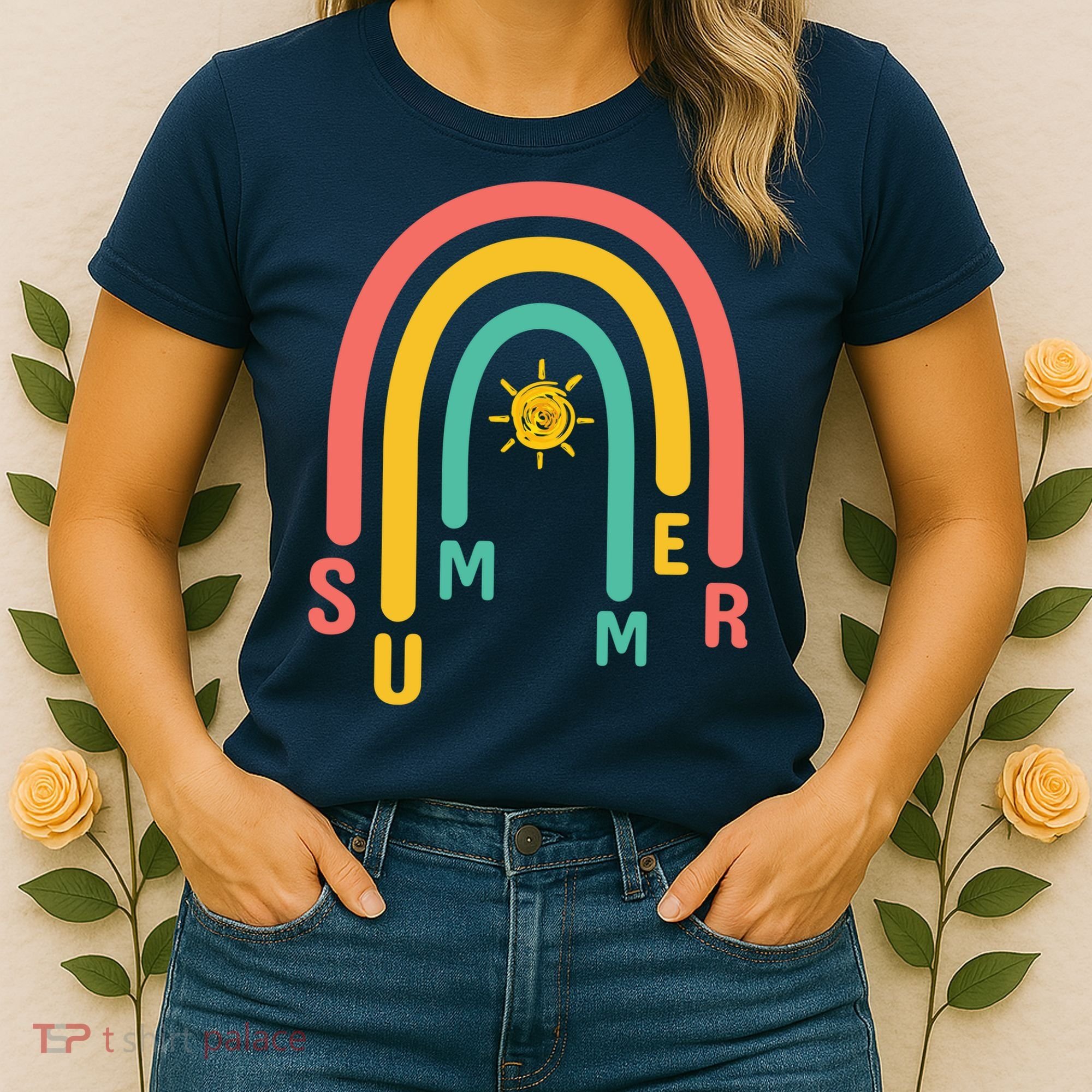 Summer Rainbow Sunshine Cute Women's T-Shirt