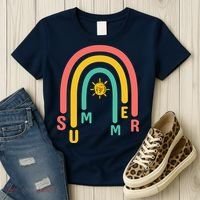 Summer Rainbow Sunshine Cute Women's T-Shirt thumb 3