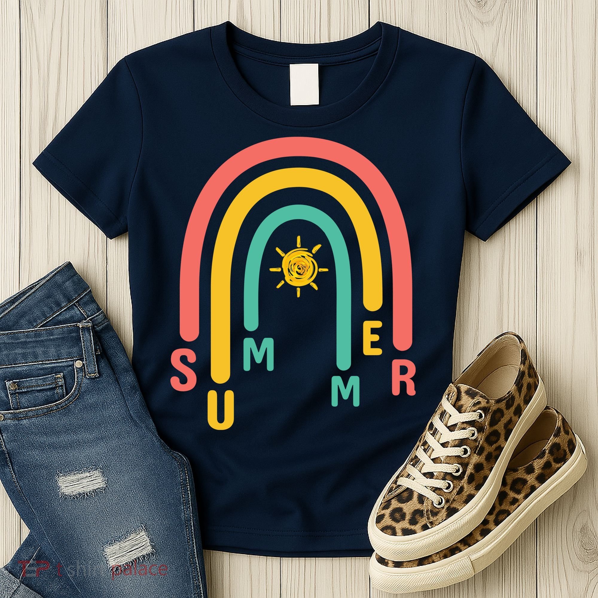 Summer Rainbow Sunshine Cute Women's T-Shirt