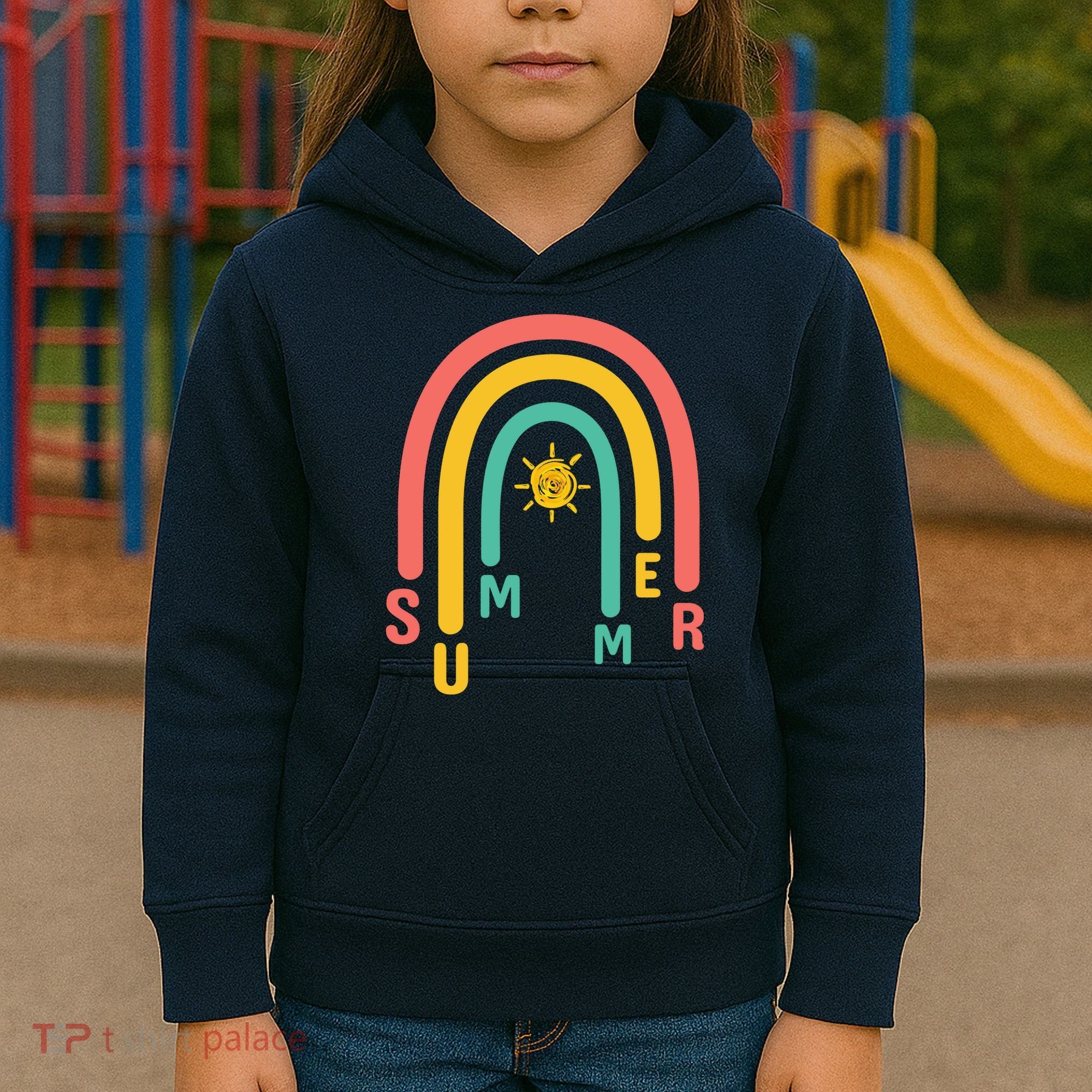 Summer Rainbow Sunshine Cute Kids Hoodie