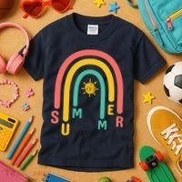 Summer Rainbow Sunshine Cute Kids T-Shirt thumb 3