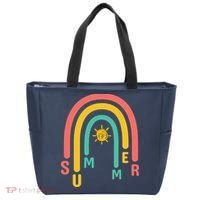 Summer Rainbow Sunshine Cute Tote Bag thumb 0
