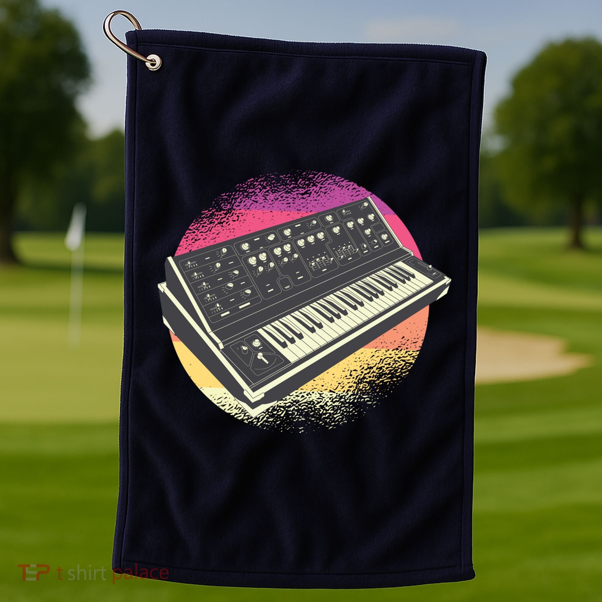 Synthesizer Retro Golf Towel