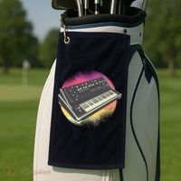 Synthesizer Retro Golf Towel thumb 2