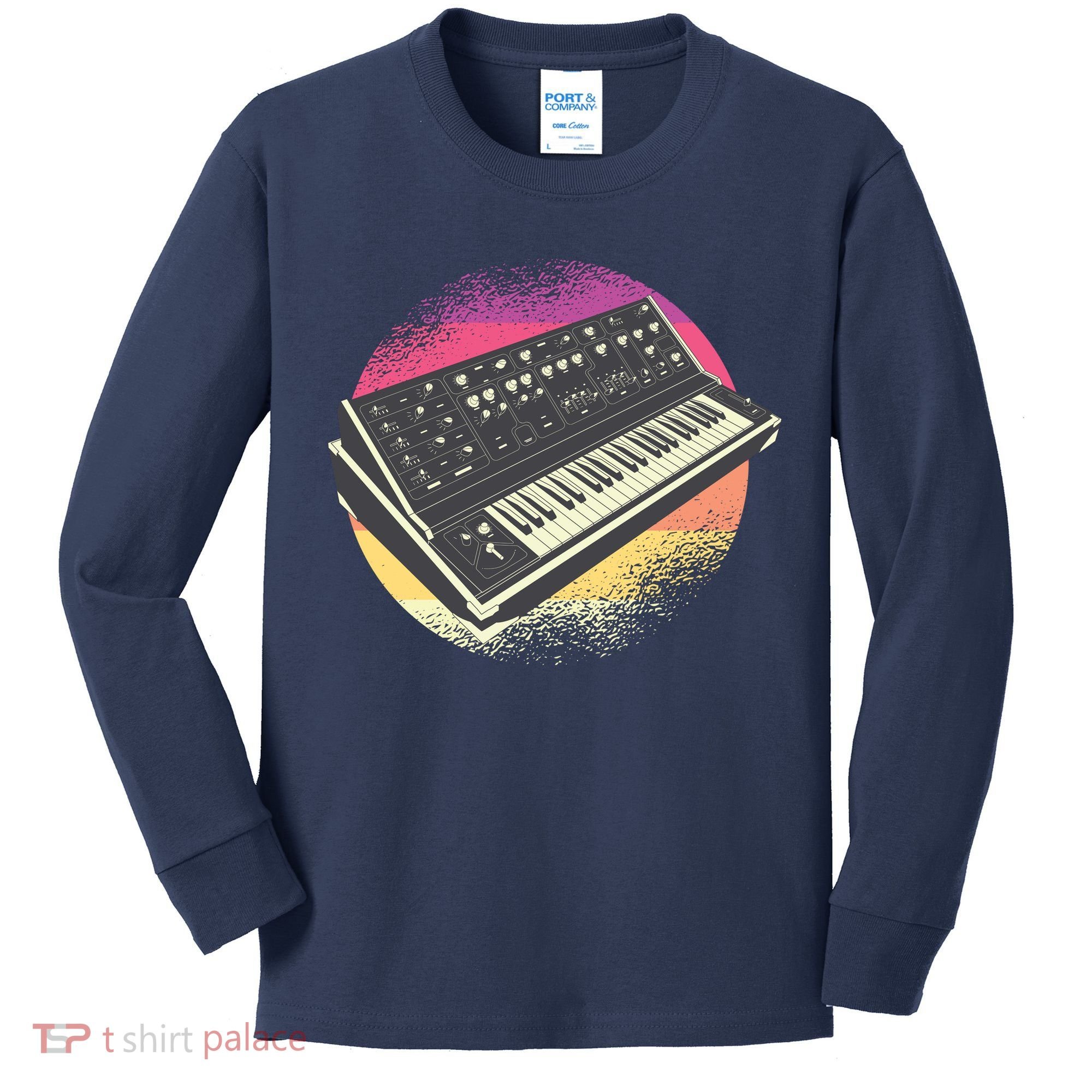 Synthesizer Retro Kids Long Sleeve Shirt