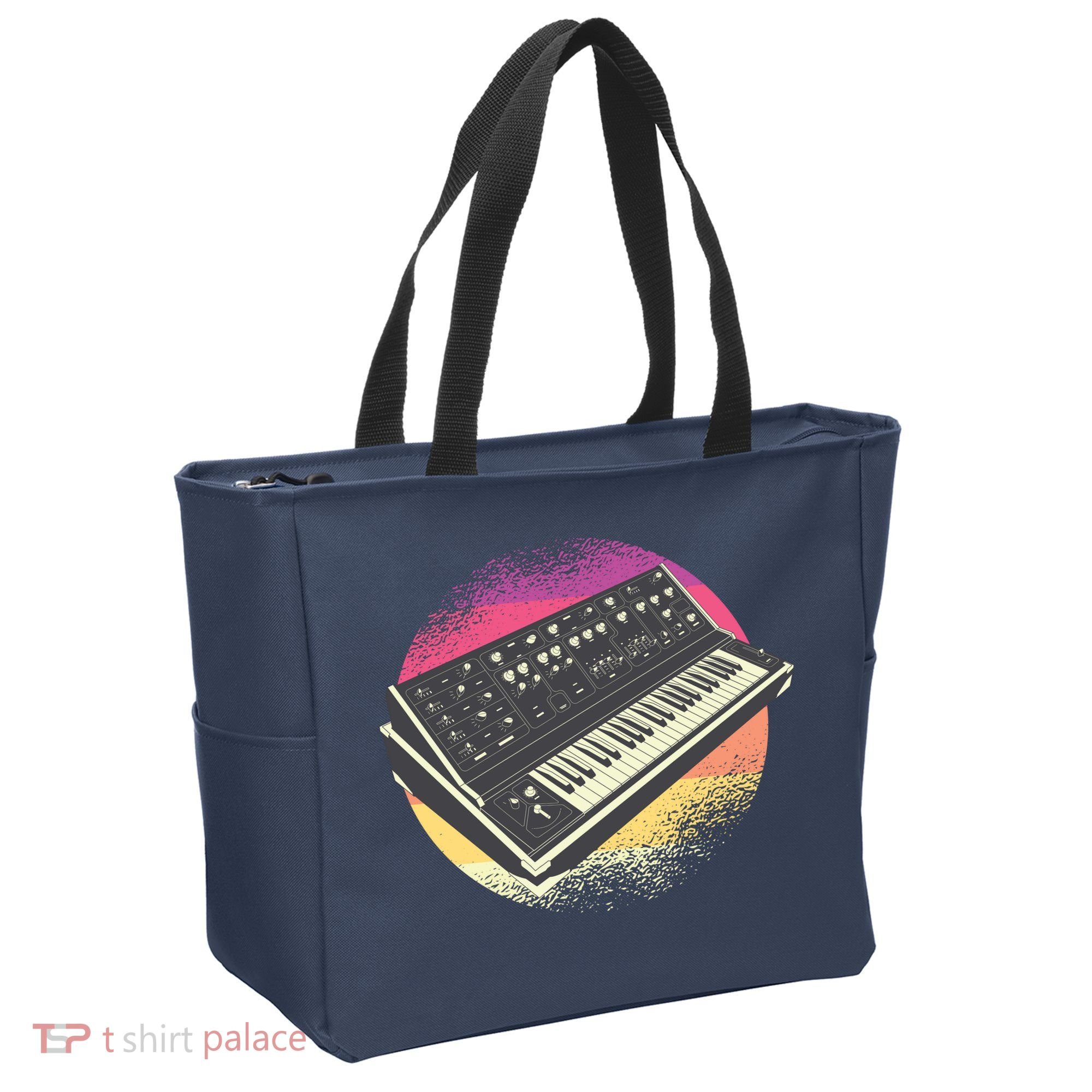 Synthesizer Retro Tote Bag