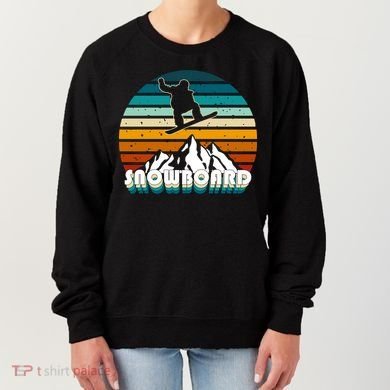 Snowboard Retro Sunset Women's Sweatshirt