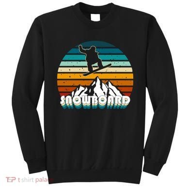 Snowboard Retro Sunset Sweatshirt