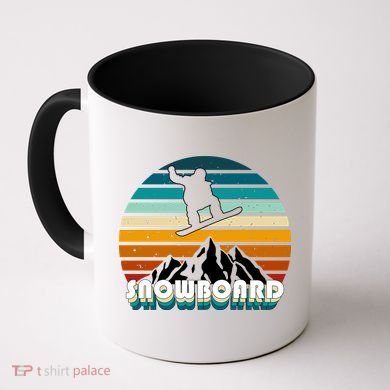 Snowboard Retro Sunset Coffee Mug