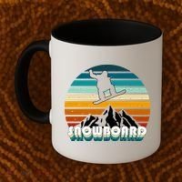 Snowboard Retro Sunset Coffee Mug thumb 2