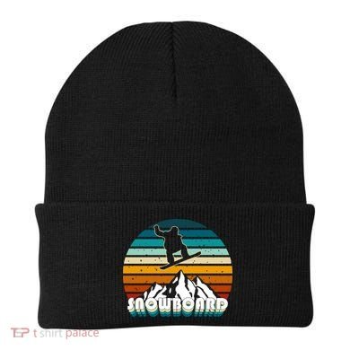 Snowboard Retro Sunset Beanie