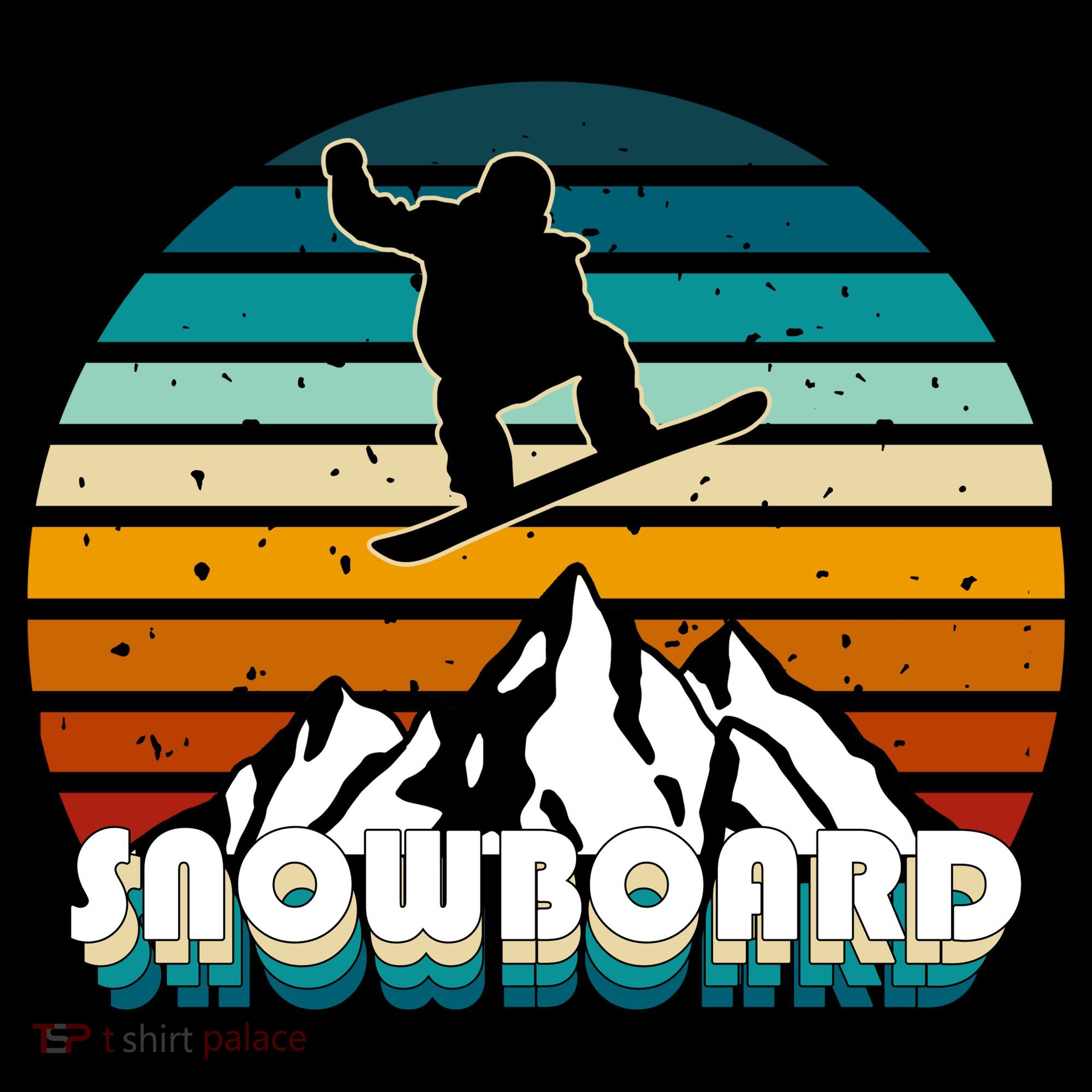 Snowboard Retro Sunset Women's Hoodie
