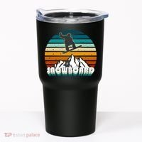 Snowboard Retro Sunset Tumbler thumb 0