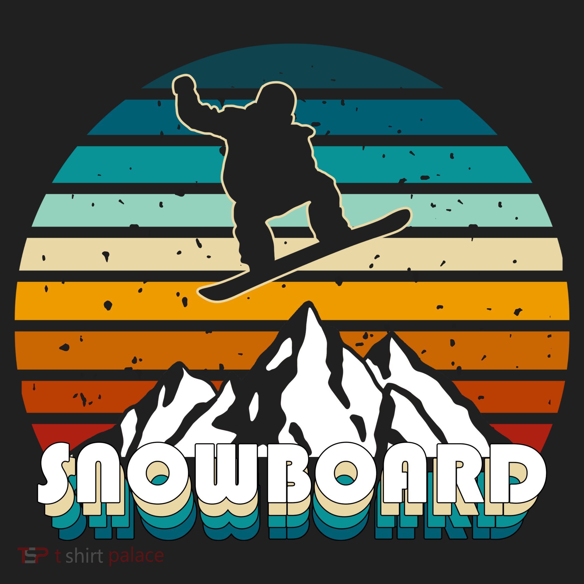 Snowboard Retro Sunset Tumbler