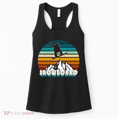 Snowboard Retro Sunset Women's Tank Top