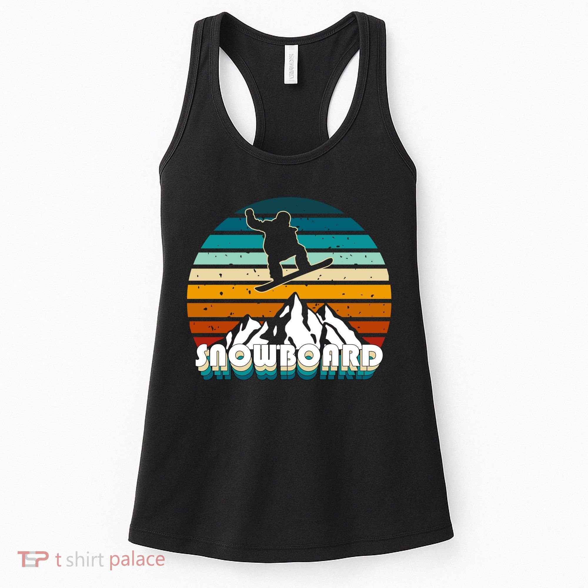 Snowboard Retro Sunset Women's Tank Top