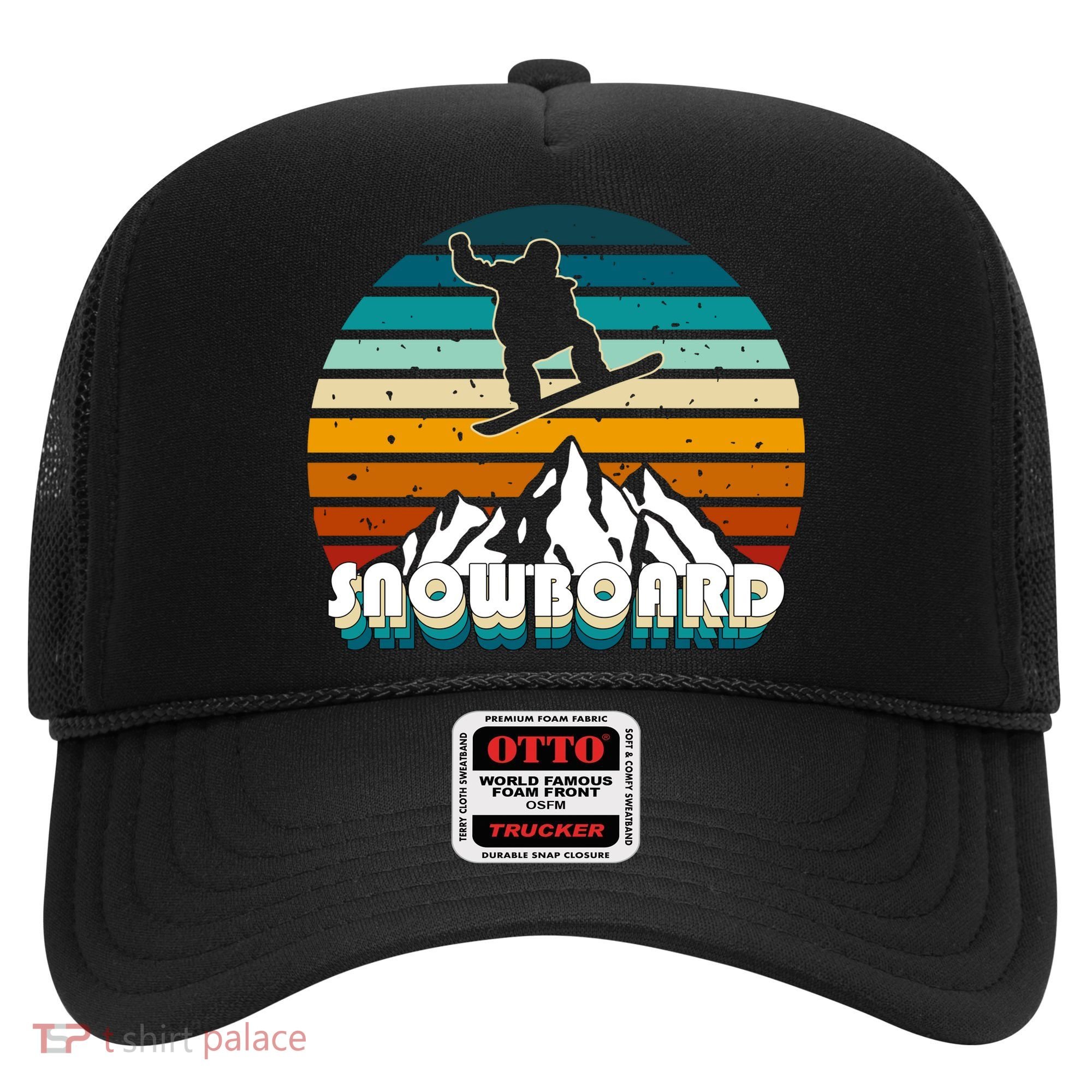 Snowboard Retro Sunset Hat