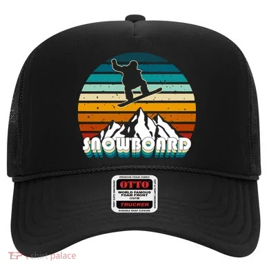 Snowboard Retro Sunset Hat
