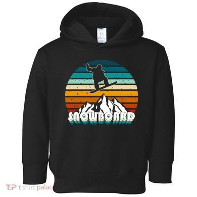 Snowboard Retro Sunset Toddler Hoodie