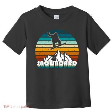 Snowboard Retro Sunset Toddler T-Shirt