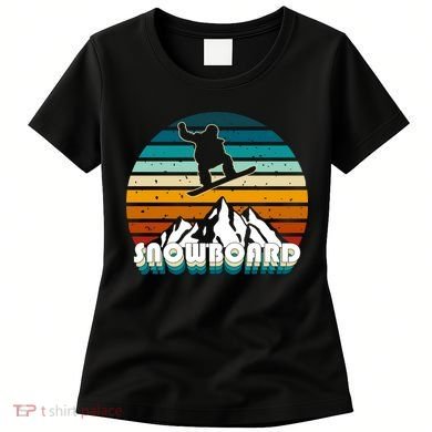 Snowboard Retro Sunset Women's T-Shirt
