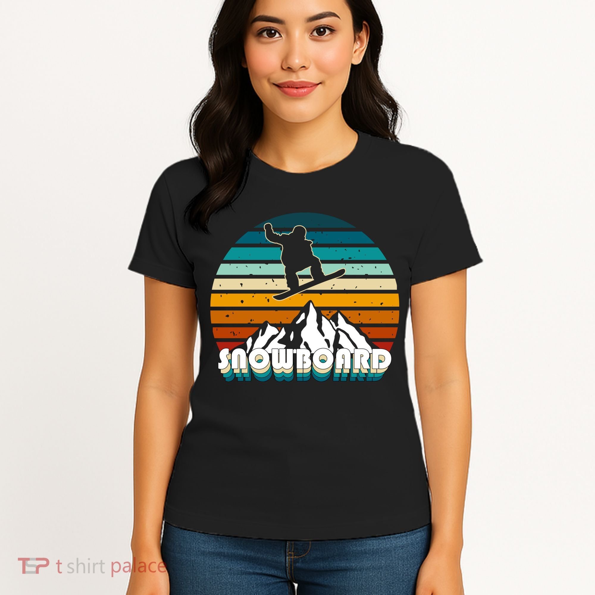 Snowboard Retro Sunset Women's T-Shirt