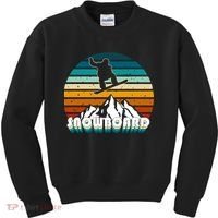 Snowboard Retro Sunset Kids Sweatshirt thumb 0