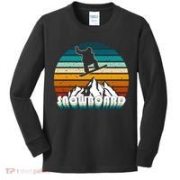 Snowboard Retro Sunset Kids Long Sleeve Shirt thumb 0