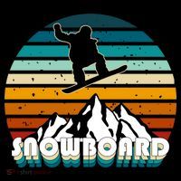 Snowboard Retro Sunset Kids Long Sleeve Shirt thumb 2