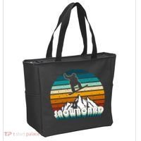 Snowboard Retro Sunset Tote Bag thumb 2