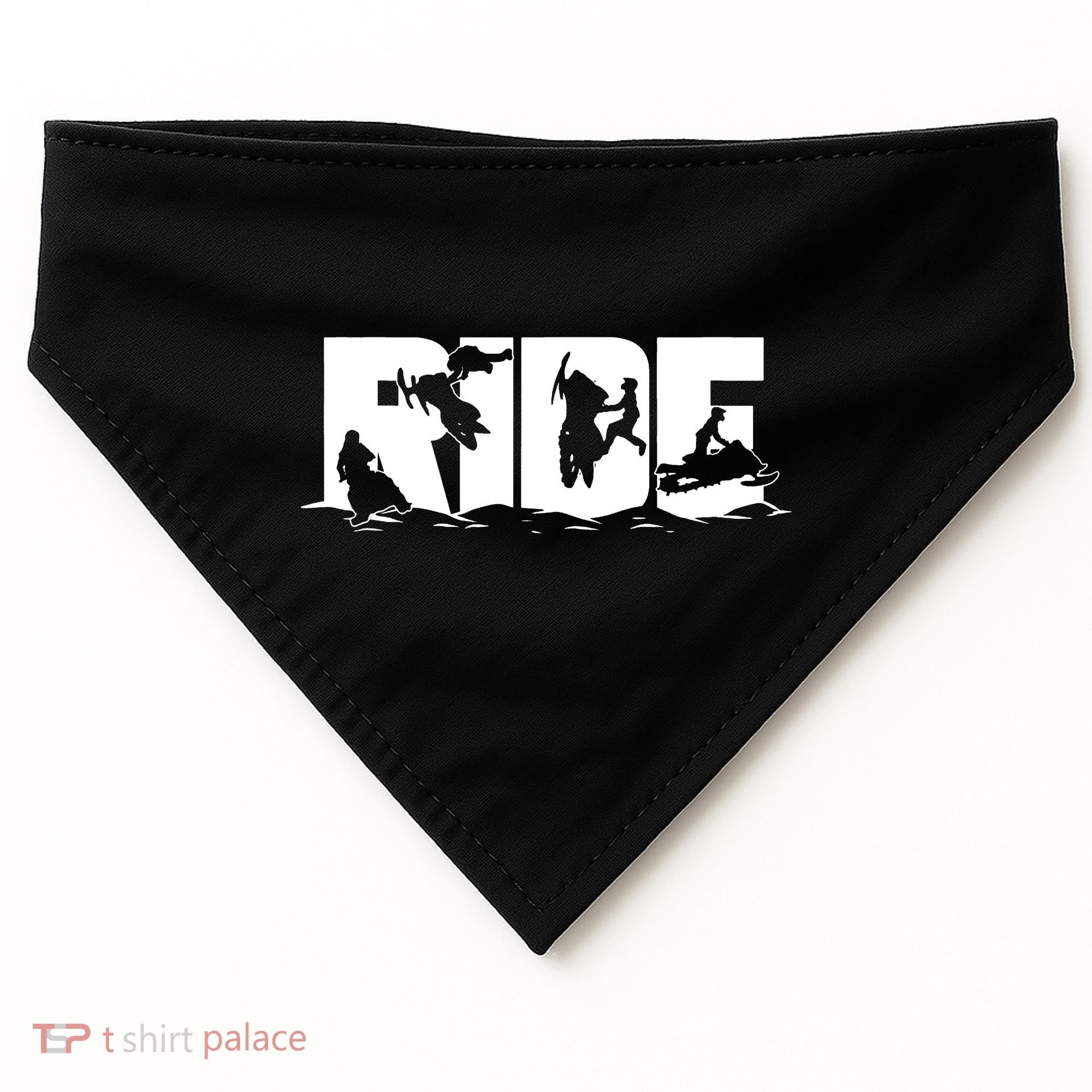 Snowmobile Ride Snowmobiling Winter Sport USA-Made Doggie Bandana