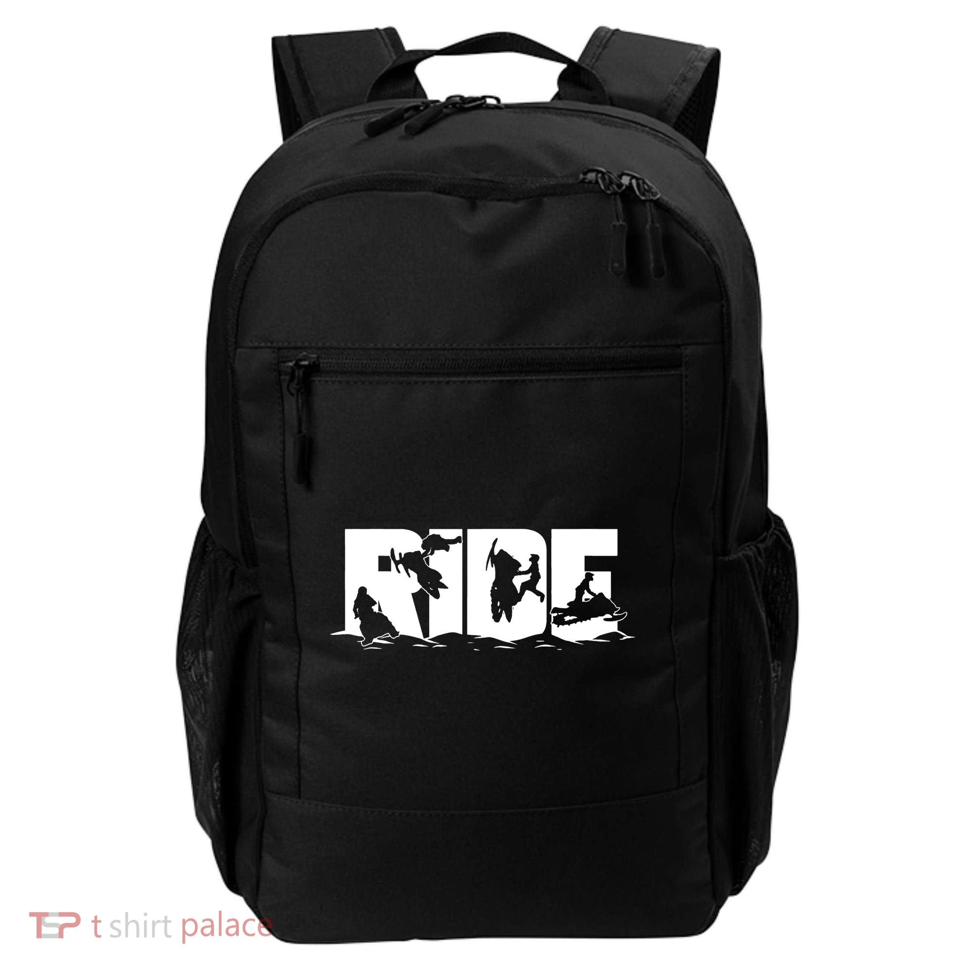Snowmobile Ride Snowmobiling Winter Sport Backpack