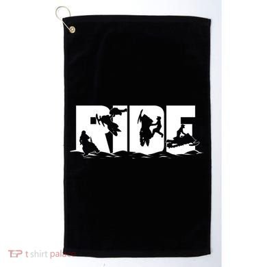 Snowmobile Ride Snowmobiling Winter Sport Gift Golf Towel