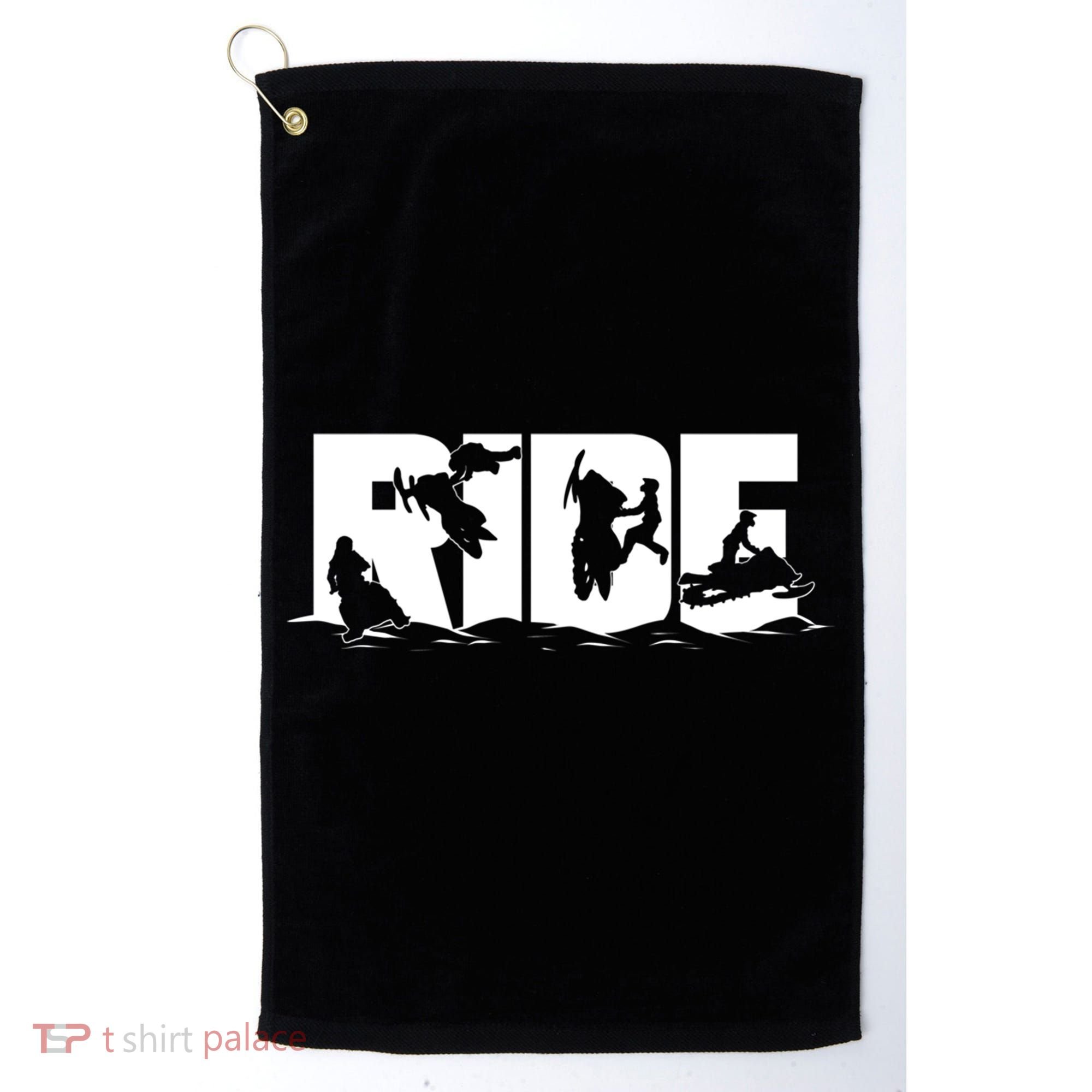 Snowmobile Ride Snowmobiling Winter Sport Gift Golf Towel