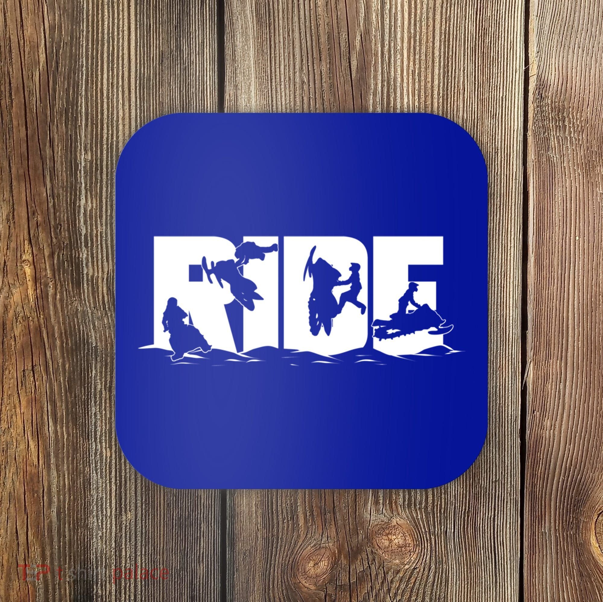Snowmobile Ride Snowmobiling Winter Sport Gift Coaster