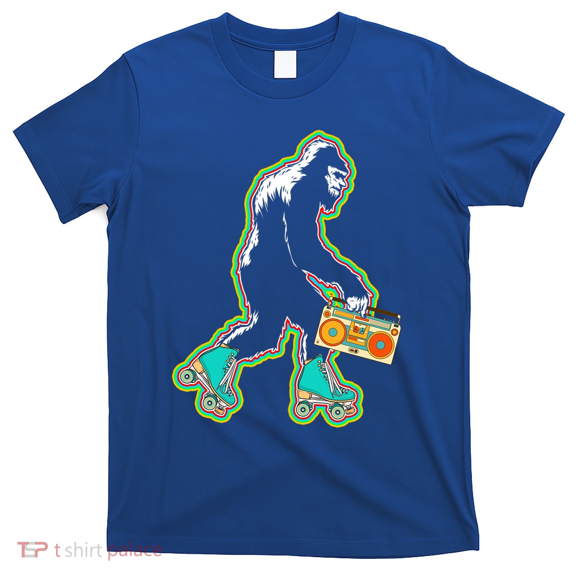 Sasquatch Roller Skater Bigfoot Skate Vintage Roller Skating Gift T-Shirt