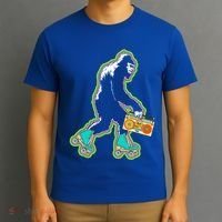 Sasquatch Roller Skater Bigfoot Skate Vintage Roller Skating Gift T-Shirt thumb 3