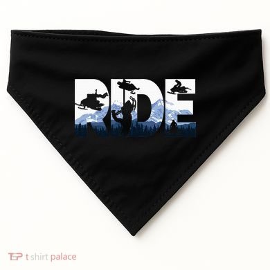 Snowmobile Ride Snow Mountain Snowmobiling Winter Sport USA-Made Doggie Bandana